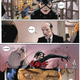 I should probably note that, amazingly, Batman #46 also introduces the iconic Michelle Pfeiffer Catsuit from Batman Returns into DC comics canon. The reason? Booster makes Selina a catsuit out of leather scraps to meet Bruce in, hoping it’d spur his memories of the main timeline. But, like with most things, Booster Gold sucks at sewing as much as he does at not fucking up time itself, which is why it looks the way it does.
